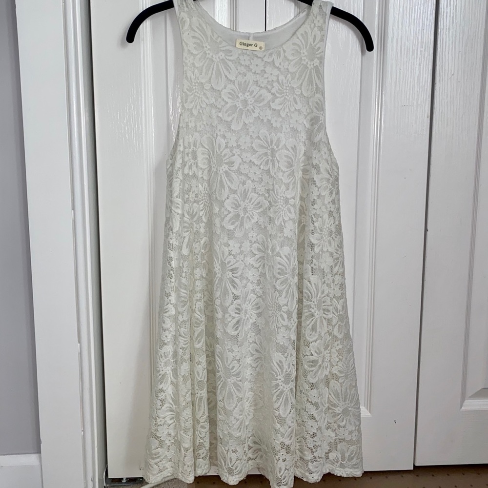 White Floral Dress